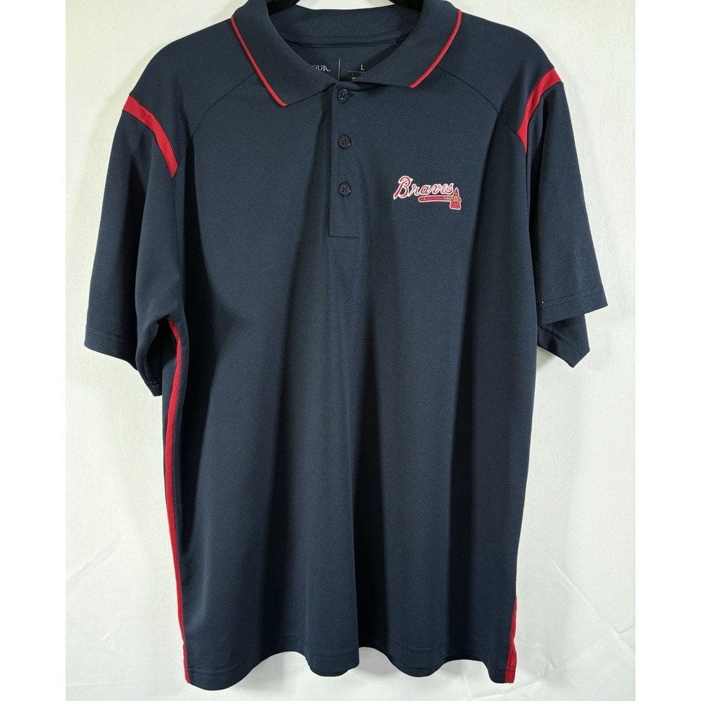 Antigua polo shirt size L atlanta braves golf baseball